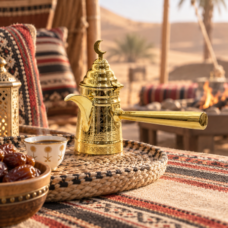 غلاية بكرج صباب قهوة نحاس ذهبي 0.8 لتر – GF26/63
